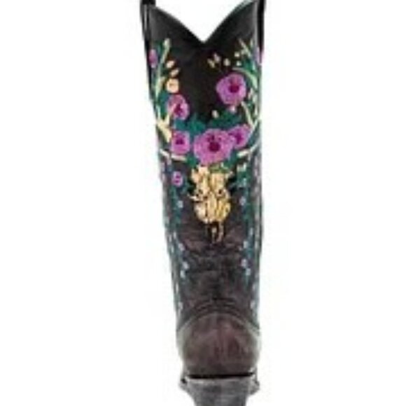 Corral Embroidered Deer Skull Tall Boots - Picture 3 of 8
